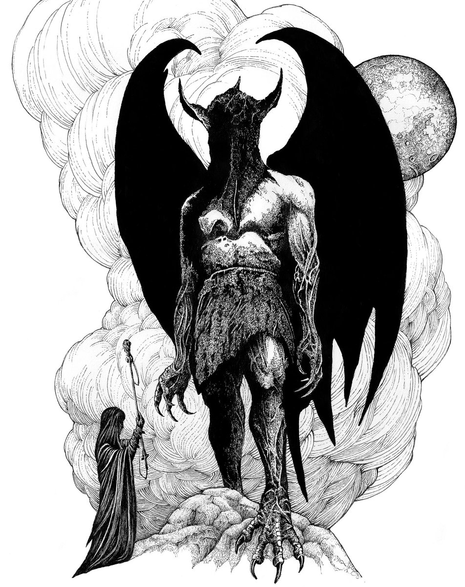 KarlTrewhelaArt's tweet photo. I'm Karl from UK, this is my dark art in Pen&amp;Ink https://t.co/8xrfEPi42u