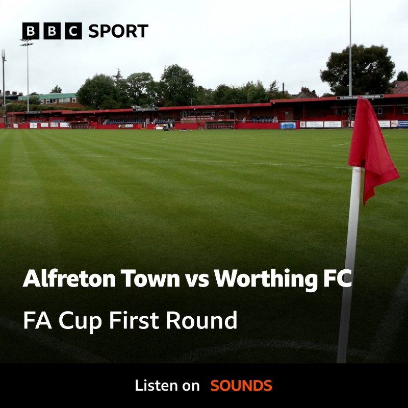 BBCDerbySport's tweet photo. After a five year absence, Alfreton Town are back in FA Cup first round action!

They are hoping to progress into the second round for the first time in 11 years. 

You can hear how the action unfolds from 14:55, with @xkapec and Darren Robinson. 

#ATFC