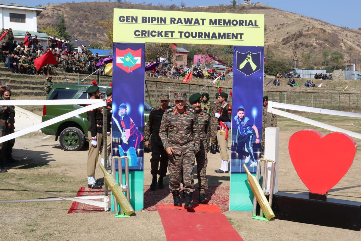 46Rohit46's tweet photo. The citizens of baramula town witnessed the culmination of Gen Bipin Rawat Memorial Cricket Tournament 23. The chief guest for this sporting extravaganza, GOC Chinar Corps witnessed the nail biting finale. The Sultan Warriors emerged victorious with their splendid performance https://t.co/NgHKpuJt4I
