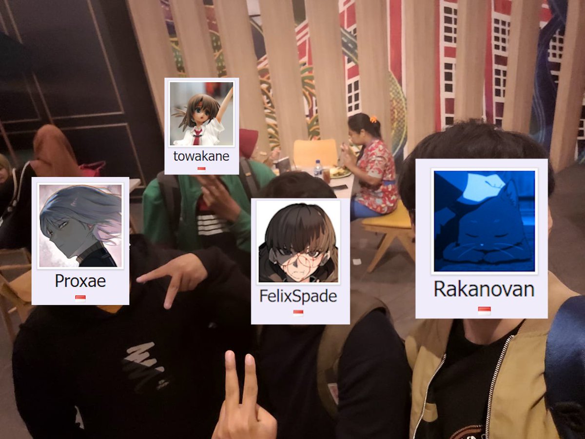 rakanovan_'s tweet photo. meetup with @Reihynn @/Aishdoll- @KawazoeKureno @towakane @Plokseh https://t.co/PDlfu2FhJr