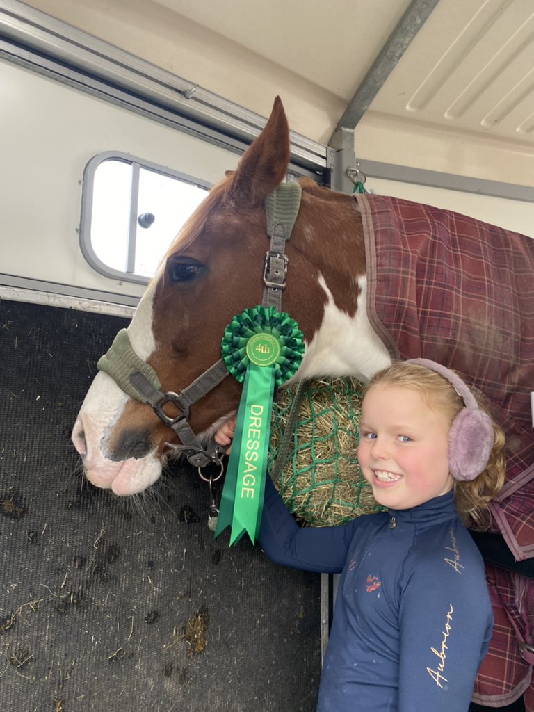 Super morning at Thompson House with the old girl, 4th in the dressage, so close to third, girls were there attending pony club but came into arena to watch … White Lion later … standard ❤️