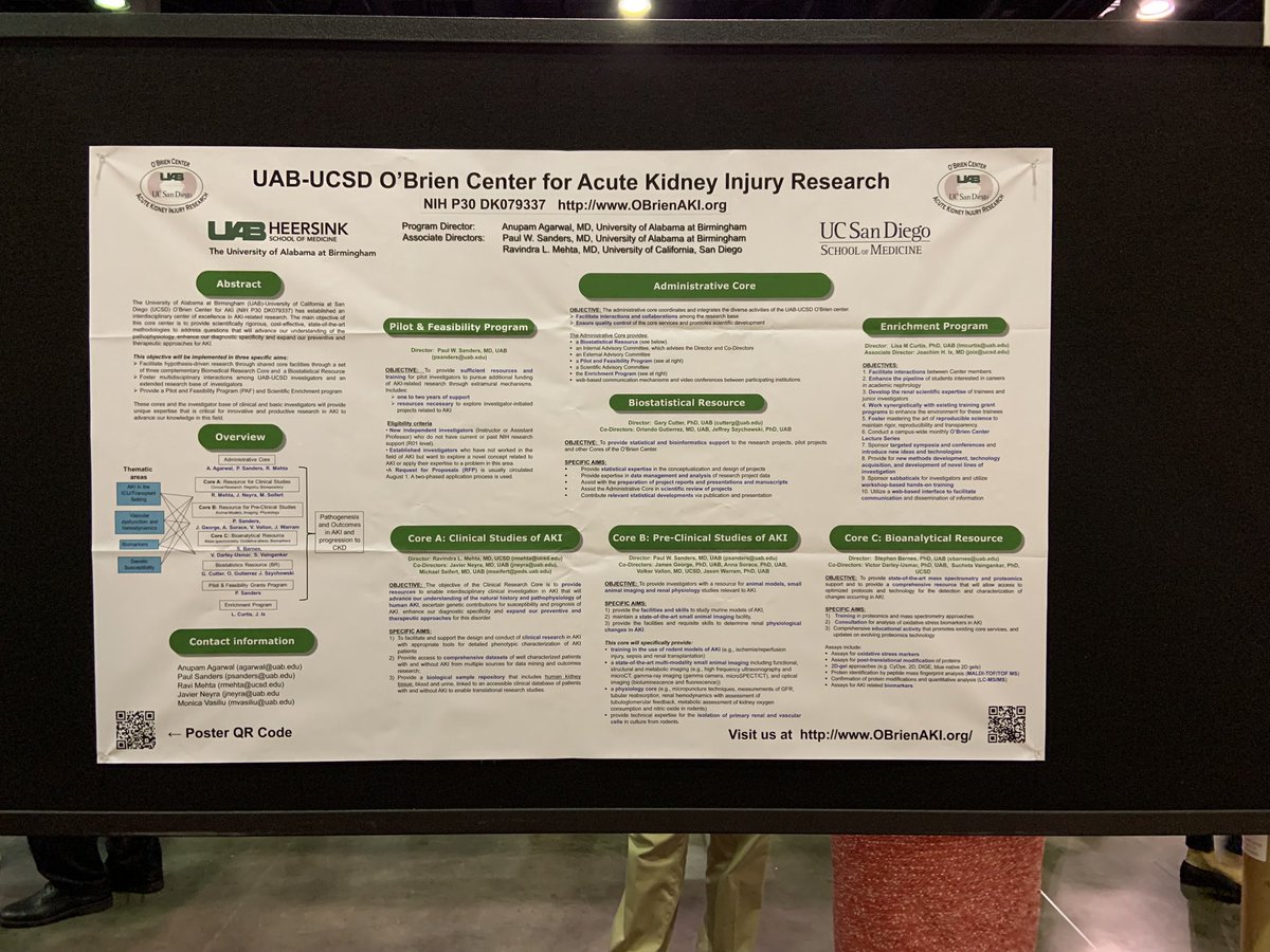 Stop by our U54 UAB-UCSD O’Brien AKI poster @ASNKidney week 2023 #info 07! @anupamuab @UAB_NRTC @ucsdnephrology