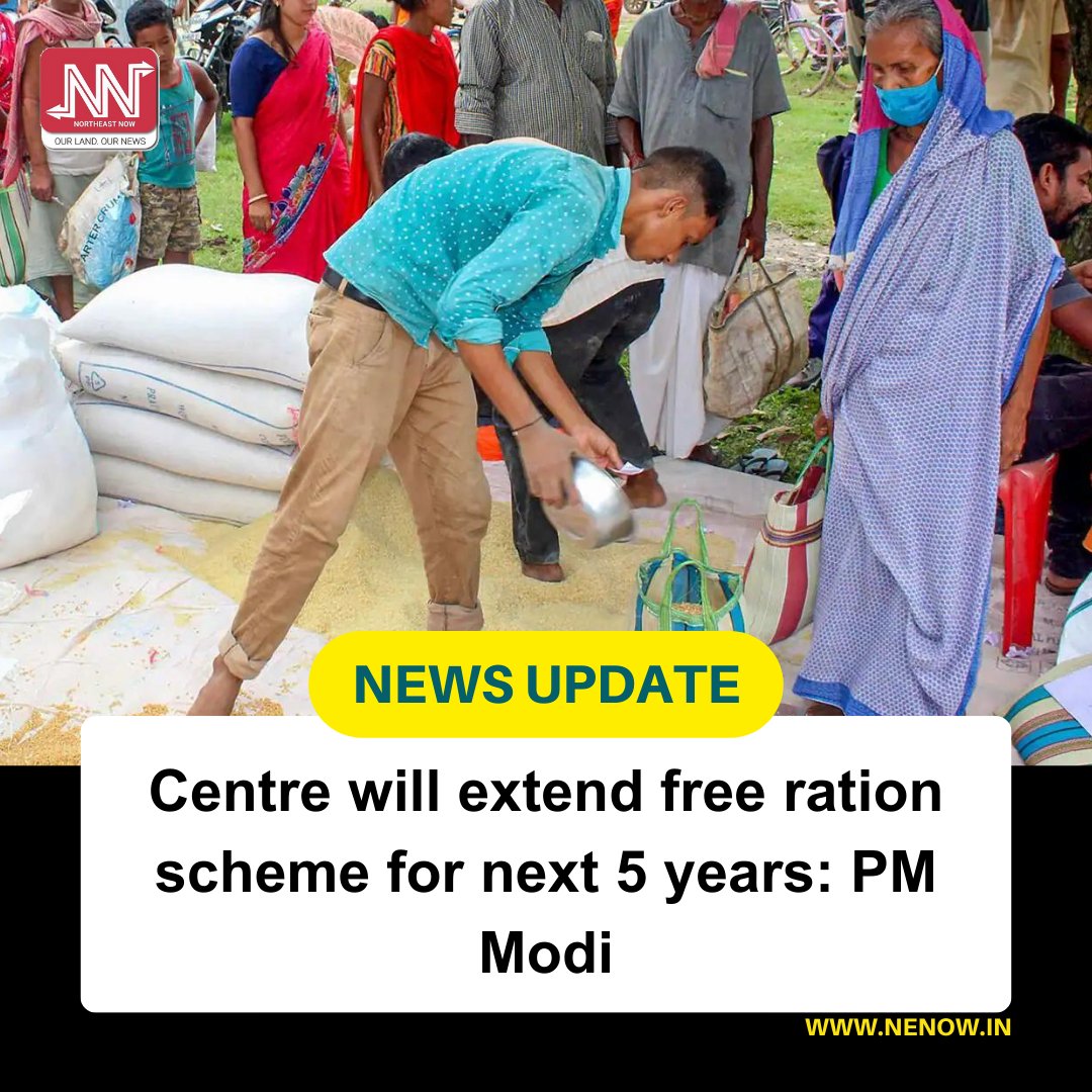 NENowNews's tweet image. The move will benefit 81.35 crore people who will now receive complimentary food grains under the NFSA.
#FreeRationScheme #NationalFoodsecurityact #GovtofIndia