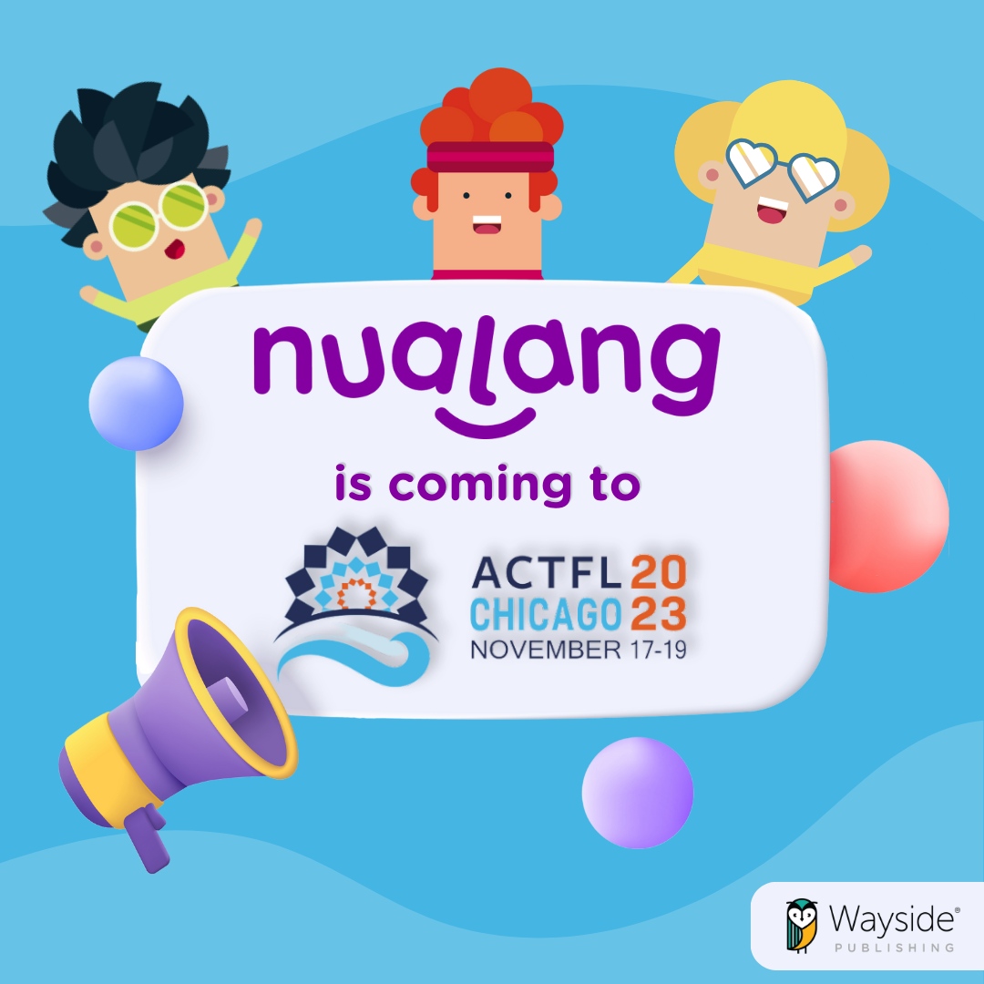 Are you planning on attending ACTFL 2023 in Chicago? Nualang is delighted to be in attendance again after a fantastic time at last year's conference. Keep an eye out for our Nuala mascot👀

#ACTFL #ACTFL23 #edtech #langchat #mflchat #wlchat #teachertwitter #langtwt #mfltwitterati
