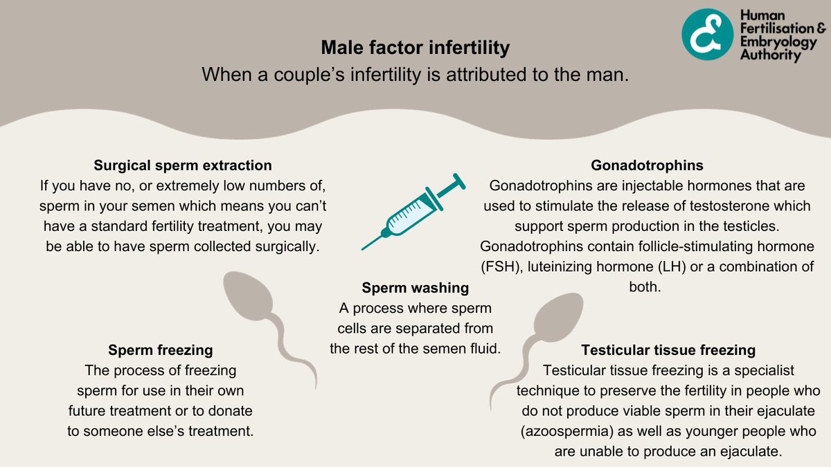 There are a many different treatment options available for men which can help to either preserve your fertility or aid you in treatment. Find out more information on our website: hfea.gov.uk #HIMFertility