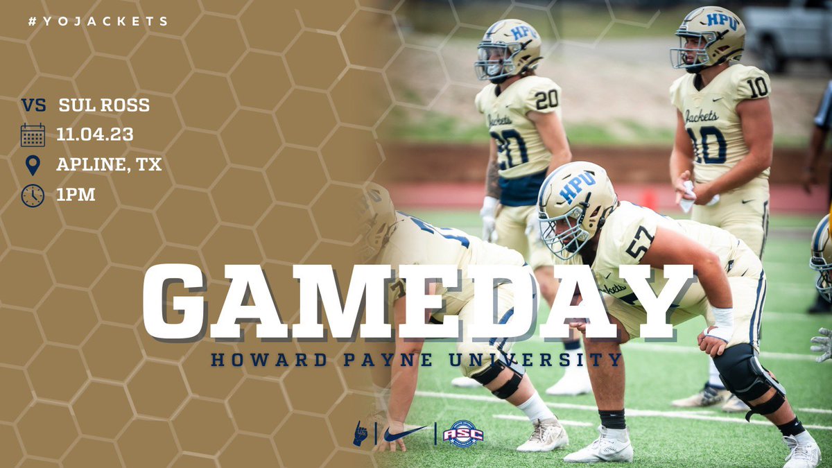 It’s GAME DAY‼️

🆚 Sul Ross
⏰ 1:00 Kickoff
📍 Alpine, TX
🏟️ Jackson Field 
💻 boxcast.tv/view/lobo-foot….
📊 srlobos.com/sidearmstats/f…

#YoJackets #TTNS #FIGHTlikeaFREAK
