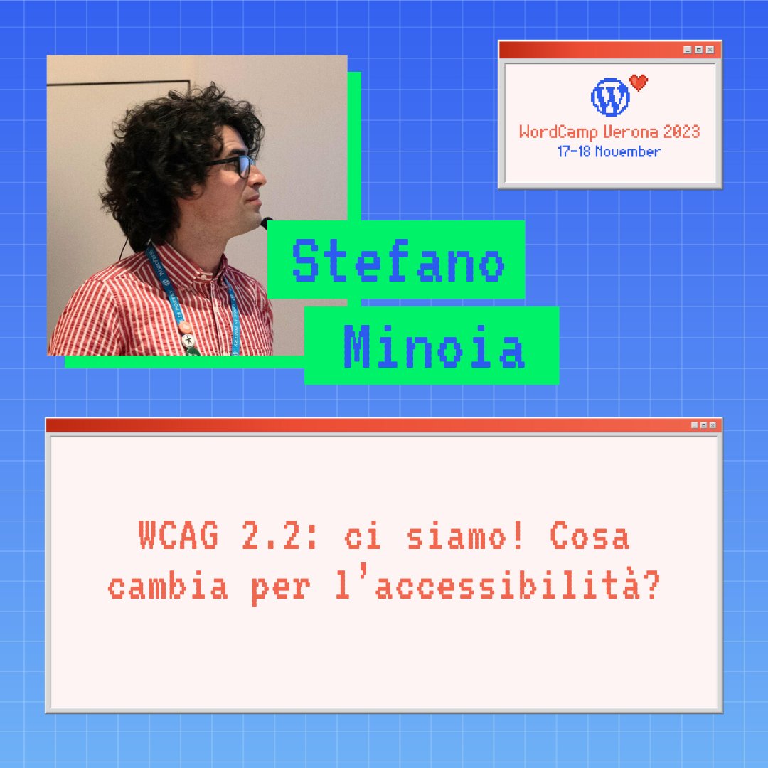 Col #wordcampverona #WCVRN ormai alle porte, conosciamo gli ultimi 4 speaker della giornata di sabato! 🤩

👉 Ivan Climb Messina
👉 Marco Nicastro
👉 Nicola Lapenta
👉 Stefano Minoia

Guarda il resto del programma sul nostro sito: verona.wordcamp.org/2023/schedule/
