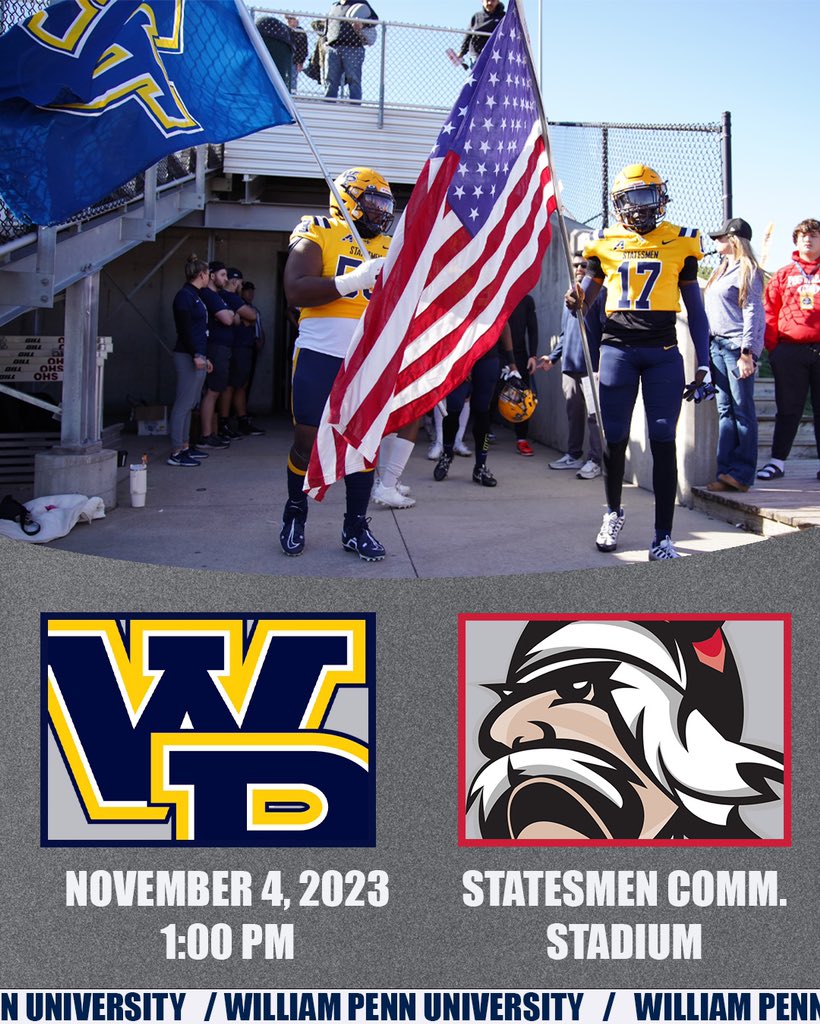 🏈 Grand View
📍Statesmen Community Stadium
⏰ 1:00 PM
📊 statesmenathletics.com/sports/fball/2…
📺 statesmenathletics.com/statesmen-spor…
