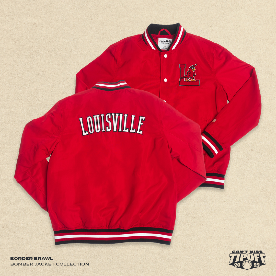 Homefield on X: The Louisville Cardinals Vintage Logo Bomber Jacket: The  logo on the front of this Louisville bomber jacket first ran in a 1953-54  basketball press guide; he was used for