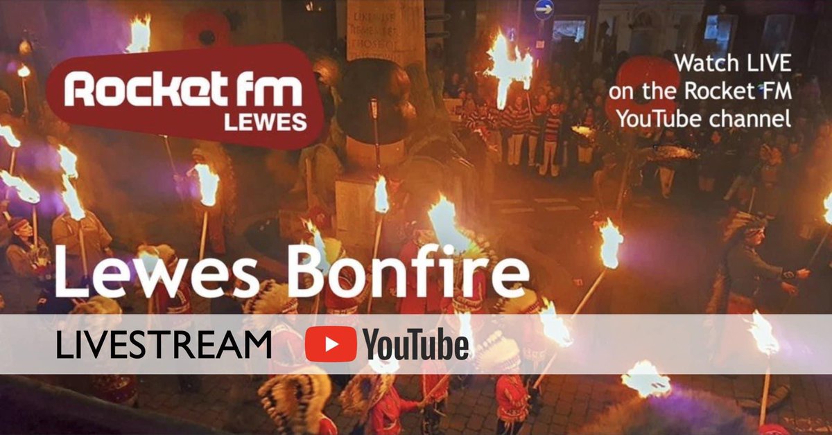 🔥WATCH tonight’s Lewes Bonfire celebrations LIVE!

🧨Our unique coverage live-streams from 16:30GMT on the Rocket FM YouTube channel:

👉youtube.com/@RocketFMLewes 

#Lewes #LewesBonfire #Bonfire