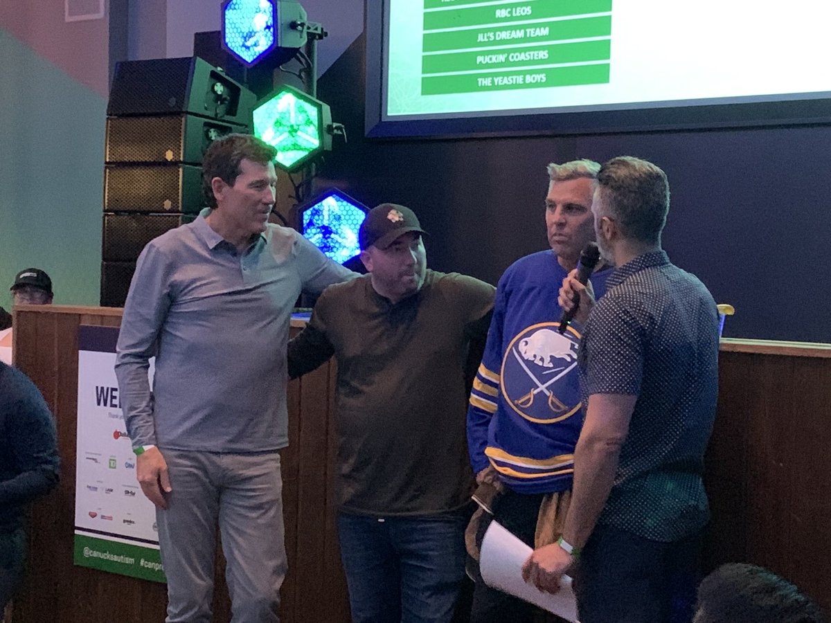 Yesterday the <a href="/canucksautism/">Canucks Autism Network</a> #ProAm kicked off. Our teams from <a href="/pmoha/">pratikshya mohapatra</a> raised a combined $145 Gs to support kids. Huge thanks to <a href="/TwinSailsBeer/">Twin Sails Brewing</a> <a href="/hofbrewco/">houseoffunkbrewing</a> <a href="/farmbrewco/">FarmBrewCo</a> <a href="/SmugglersTrail/">Smugglers Trail Caskworks</a> <a href="/LocalityBrewing/">Locality Brewing</a> <a href="/DeadFrogBrewery/">Dead Frog Brewery</a>  <a href="/Brookswoodbrew/">Brookswood Brewing Co.</a> for the kind donations. Hockey starts today!