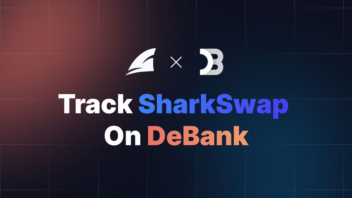 SharkSwap is officially listed on @DeBankDeFi! Follow us on DeBank and Say Hi! 👇 debank.com/official-accou…