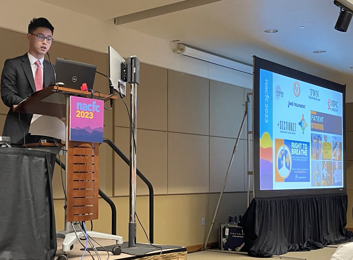 #NACFC2023 Following Jonathan Guo’s presentation on equitable access to modulators, with emotional testimony from Lithuanian CF mum <a href="/g_urte/">urte_g</a>, audience members waited to have their say, including: (1/6)