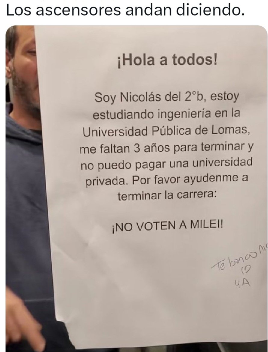 ElCiudaArg's tweet photo. #ArgentinaSi 🇦🇷#OrgulloSi🌈 #UniversidadPublicaSi
#SaludPublicaSi
#EstadoPresente
#MassaPresidente ✌🏽
#NoAMacrilei #NoAMilei
#LaDerechaMata #MacriNo #ElOdioMata #BullrrichNo https://t.co/PlWPFyJLvm
