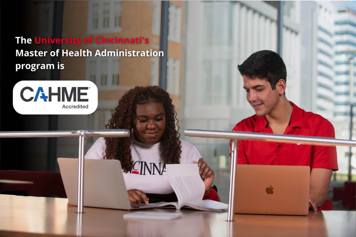 The University of Cincinnati Masters of Health Administrative program has officially been approved for CAHME accreditation for the next three years!
