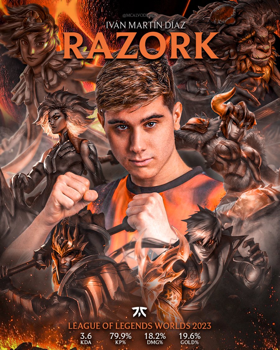 Lo prometido es deuda, aquí está el cartel de Worlds de <a href="/RazorkLoL/">Razørk 🦭</a> 

He tenido muchas dudas de si meter por ahí escondido un Toad fumón, pero quería hacer una pieza un poco más seria

Special thanks to <a href="/edwardhalluk/">Ed Hall</a> for the feedback