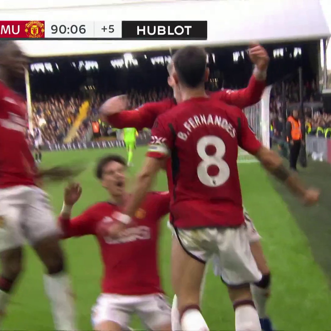 Bruno Fernandes breaks Fulham hearts with a beautiful finish in extra time! 💥 🎥 @NBCSportsSoccer