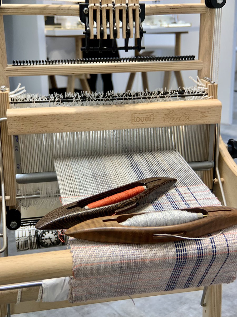 I’ve been working my through this 3 metre warp at my stand in Made London this weekend. It’s been lovely to show people a little bit of how I work &amp; weave. We’re here until 6pm today &amp; 10.30-5 tomorrow. Come &amp; see us at 10 White Lion Street, opposite Angel tube