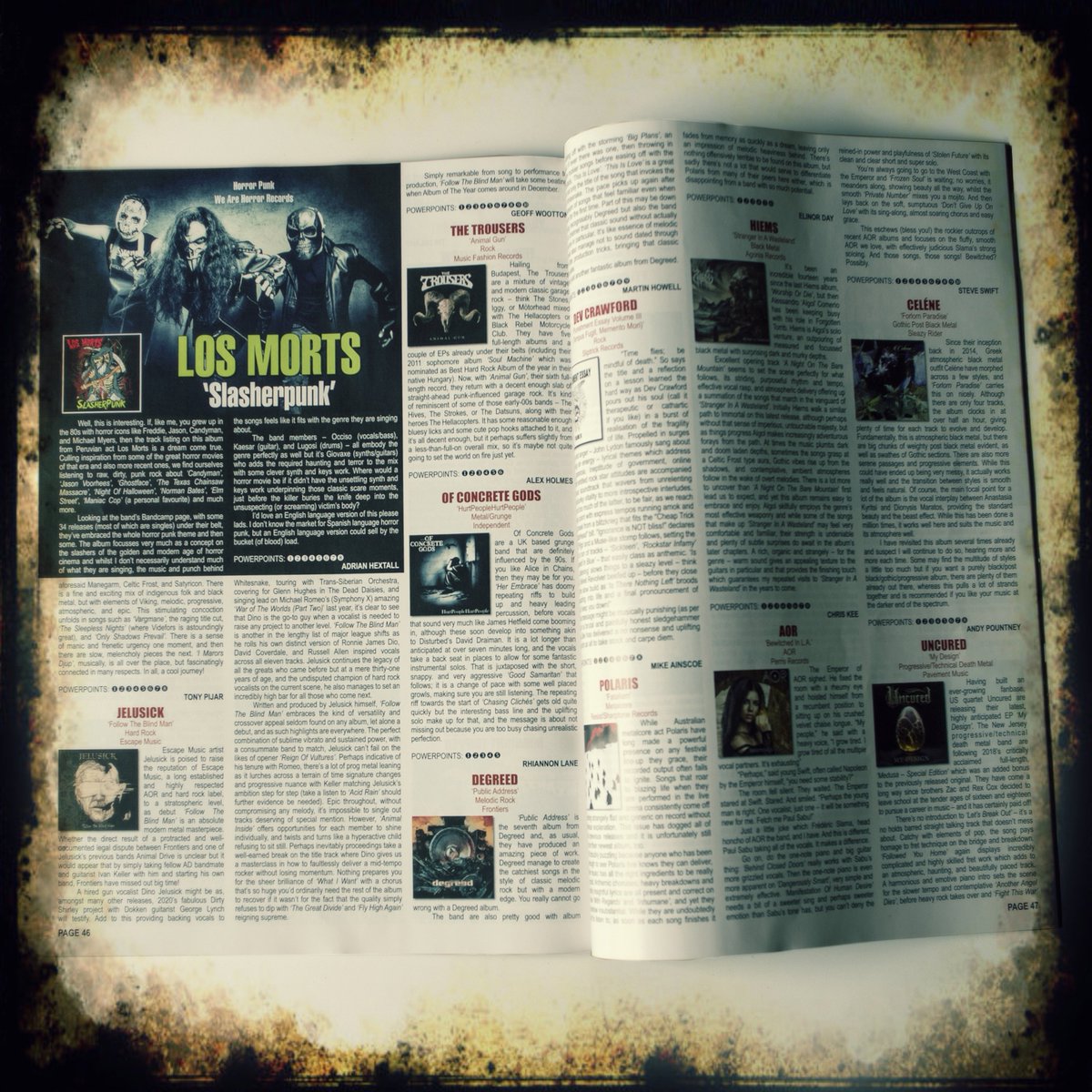 los_morts's tweet photo. POWER PLAY REVIEW "SLASHERPUNK" 8/10🔥
Ghouls! We're excited to share that Los Morts featured in the 266 edition of the UK magazine "Powerplay Rock and Metal Magazine"
•Stay undead and buy your copy:
https://t.co/s8wkg2DnTl
#losmorts #powerplaymagazine #slasherpunk #horrorpunk https://t.co/NtNCm75gnb