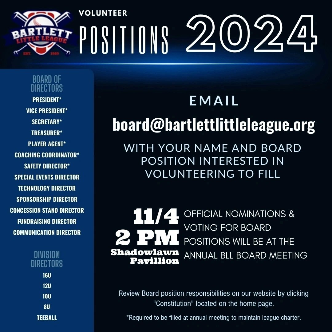 Join us today for the annual board elections