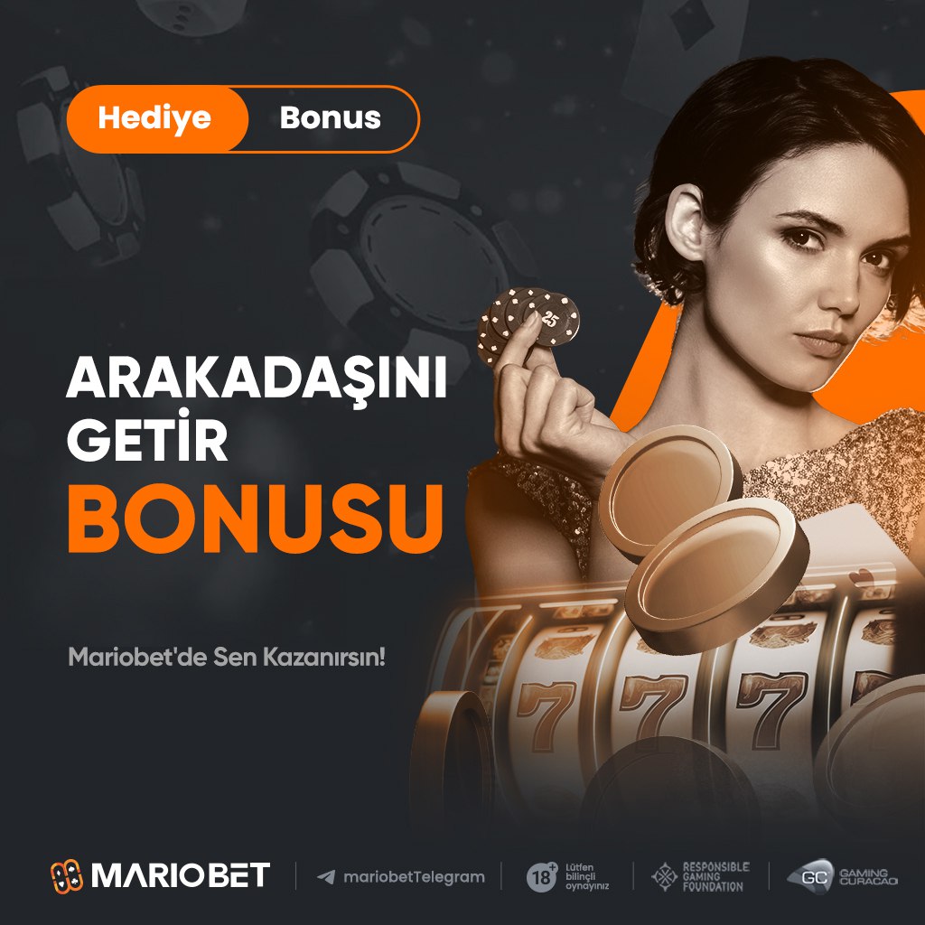 Arkadaşını Getir Kazançlara Ortak ol !

🚀Mariobet'e arkadaşını getir TL yada Freespinlerini al❗️

💎Çevrim şartı bulunmadan kazanç sağla❗️

🟩Bonusu Canlı Destek hattımızdan talep edebilirsiniz.

❤️Hemen şimdi  Mariobet ailesine katılın ve avantajlı oyun dünyasına adım atın!