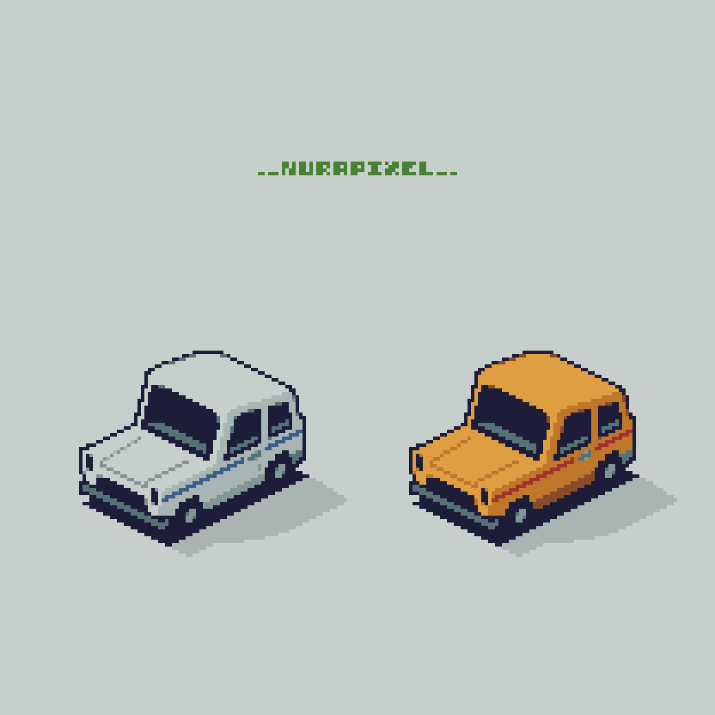 NuraPixel's tweet photo. Just made a quick simple sports (I guess?) car in Pixel Art https://t.co/9KEmGByoEJ