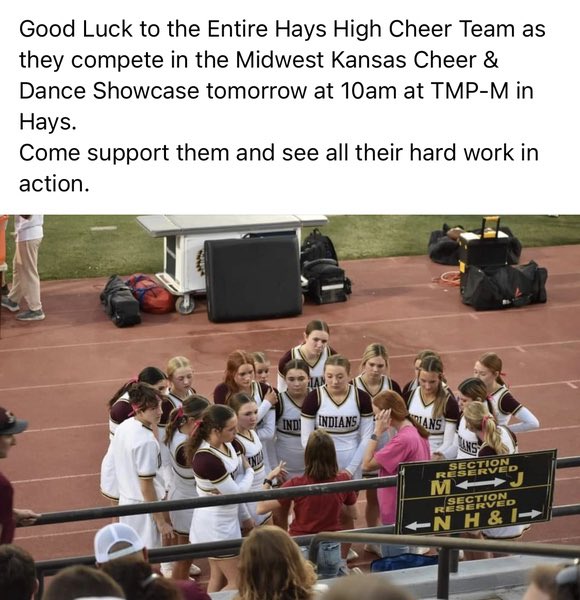 HAYS....get out right here in town today and support our amazing award winning cheer squad who support our whole school, all year long!!!