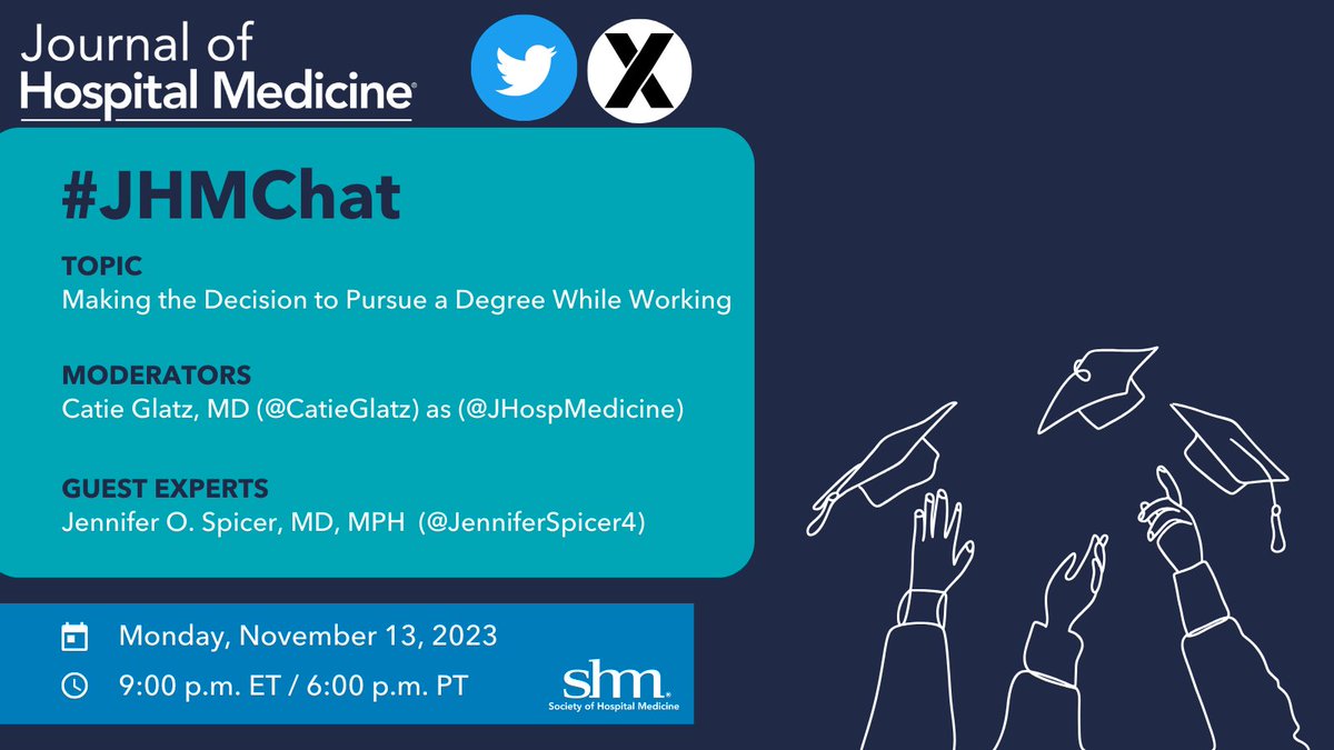 Society of Hospital Medicine (@societyhospmed) on Twitter photo MARK YOUR CALENDARS! 📅
Monday, 11/13, at 9pm ET/6pm PT, <a href="/JHospMedicine/">Journal of Hospital Medicine</a> #JHMChat 💬 #MedEd #MedX
Moderated by @CatieGlatz with guest expert <a href="/JenniferSpicer4/">Jennifer Spicer, MD, MPH, MHPE</a> 👋
Check out the article we will be discussing⤵️
bit.ly/49mcz0r MARK YOUR CALENDARS! 📅
Monday, 11/13, at 9pm ET/6pm PT, <a href="/JHospMedicine/">Journal of Hospital Medicine</a> #JHMChat 💬 #MedEd #MedX
Moderated by @CatieGlatz with guest expert <a href="/JenniferSpicer4/">Jennifer Spicer, MD, MPH, MHPE</a> 👋
Check out the article we will be discussing⤵️
bit.ly/49mcz0r