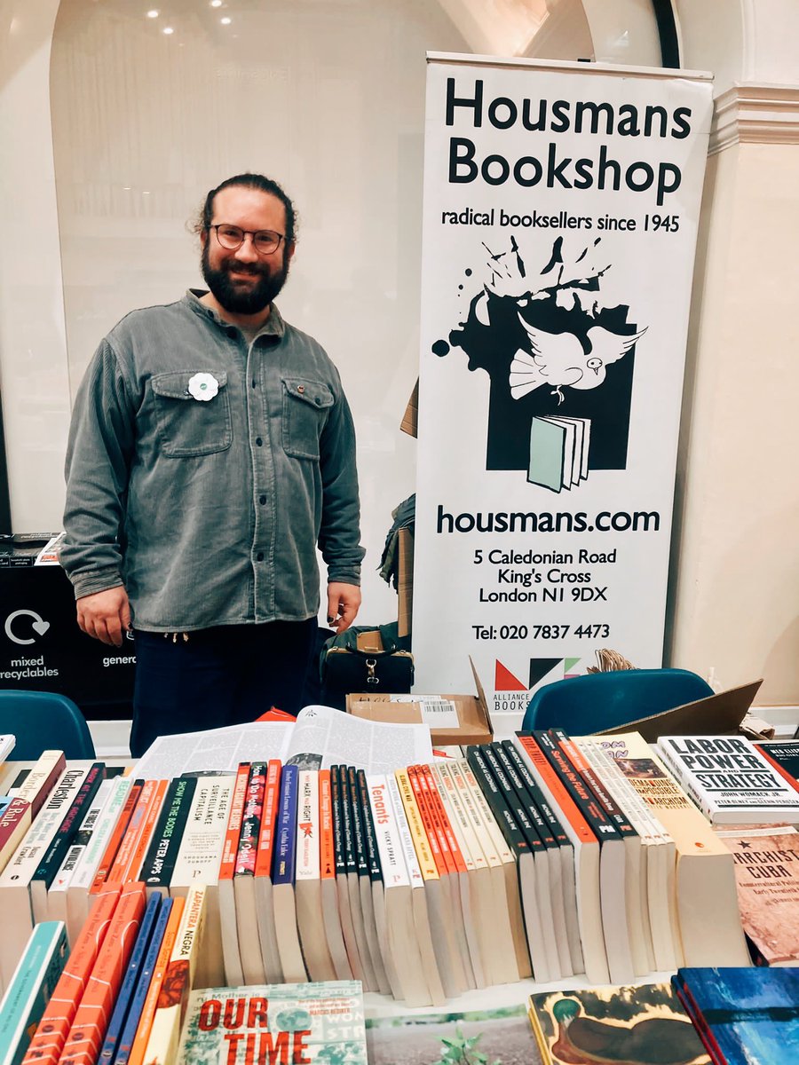 Housmans Bookshop, radical booksellers in King’s Cross since 1945! With a stall full of seditious literature at the #LRBF2023