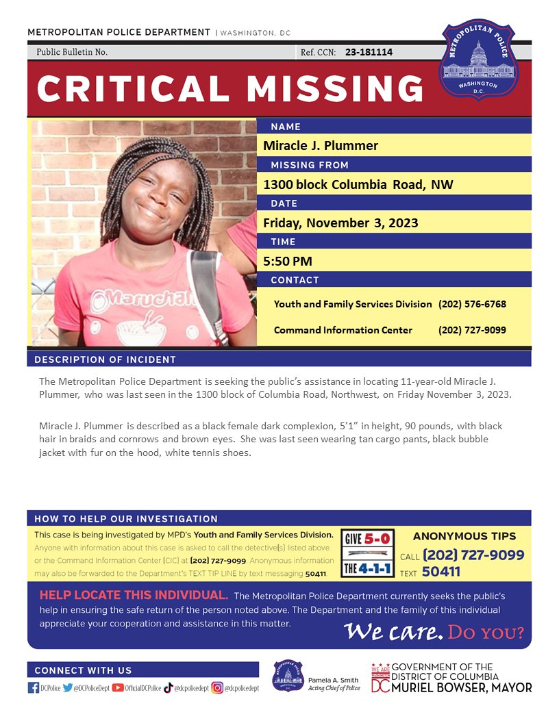 DC Police Department tweet media