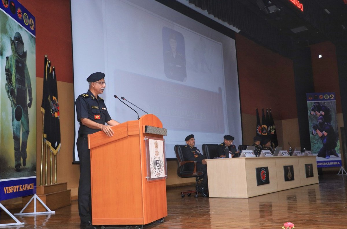 Annual Jt Counter Terror Ex Agnipariksha and Jt CIED Ex Visfot Kavach culminated today at Manesar,witnessing participation from 18 States/CAPFs Sh M A Ganapathy IPS,DG NSG, felicitated the winners, emphasizing crucial roles of State CT & C-IED teams in counter terrorism efforts.