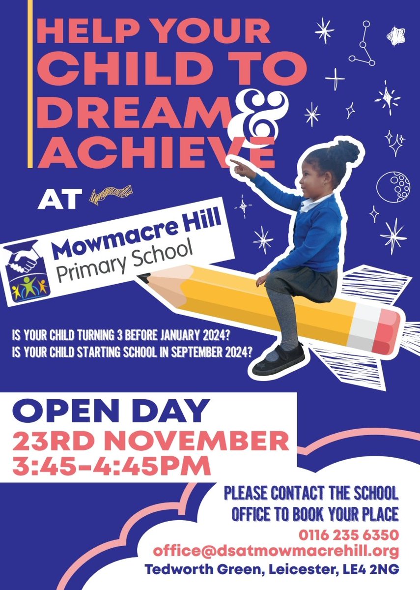 Creating the open day poster for my school... Designing a modern and eye catching design to showcase our fabulous school 💫 #DiscoveryTrust #MowmacreHill #schoolmarketing #GraphicDesign