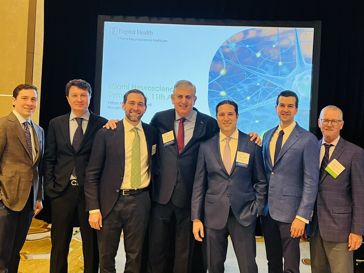 In Miami at Baptist Health with Mike McDermott and his amazing team at the Miami Neuroscience Symposium. Impressive talks and discussion on topics ranging from robotics and disk arthroplasty to outcome measurements and spinal cord injury management.  #spinalsurgery #spinesurgery