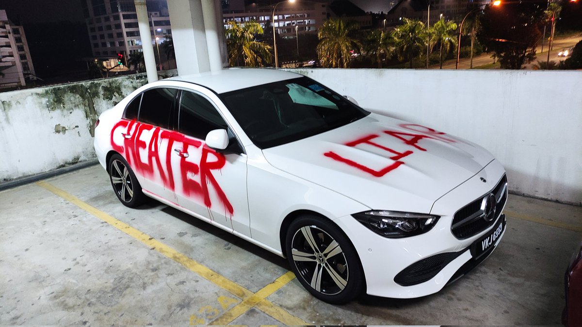 When they said let's paint the town red, she took it quite seriously!