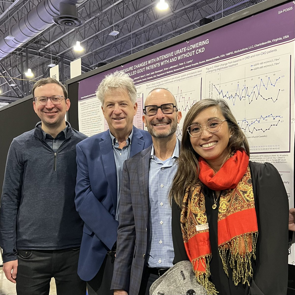 jvantenor's tweet photo. Want to learn more about how lowering uric acid can impact blood pressure in gout and CKD patients? Visit my colleagues at Poster 505! #KidneyWk https://t.co/msVRoXcIOz