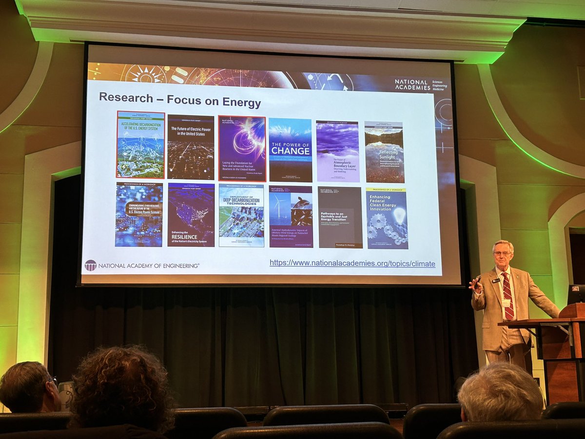 CESchmidt_UF's tweet photo. Thought provoking talk on “Addressing Climate Change, How and When” by Dr. John Anderson, President of National Academy of Engineering, at the Annual ASEMFL Meeting. Big engineering challenges that require social acceptance. Social sciences required. #asemfl2023 @asemflorida https://t.co/gcGM767TyT