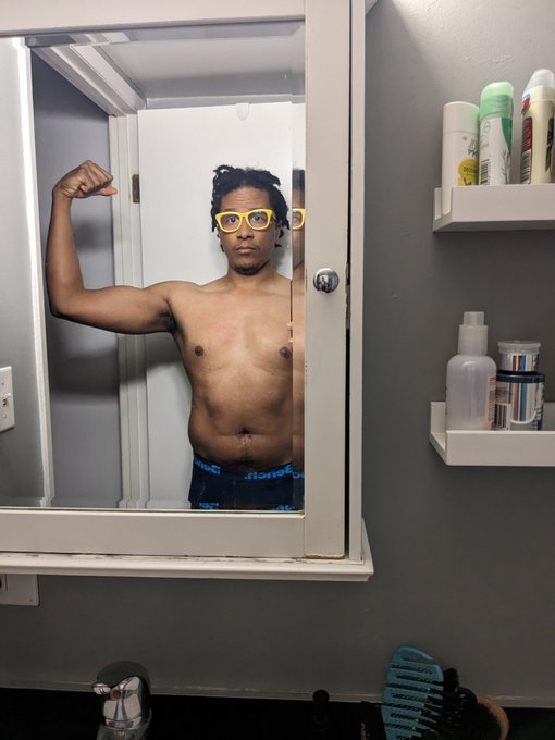 Forgot to post this the other day  Workout progress pix  Currently 196.4lbs  Feeling a bit stronger but