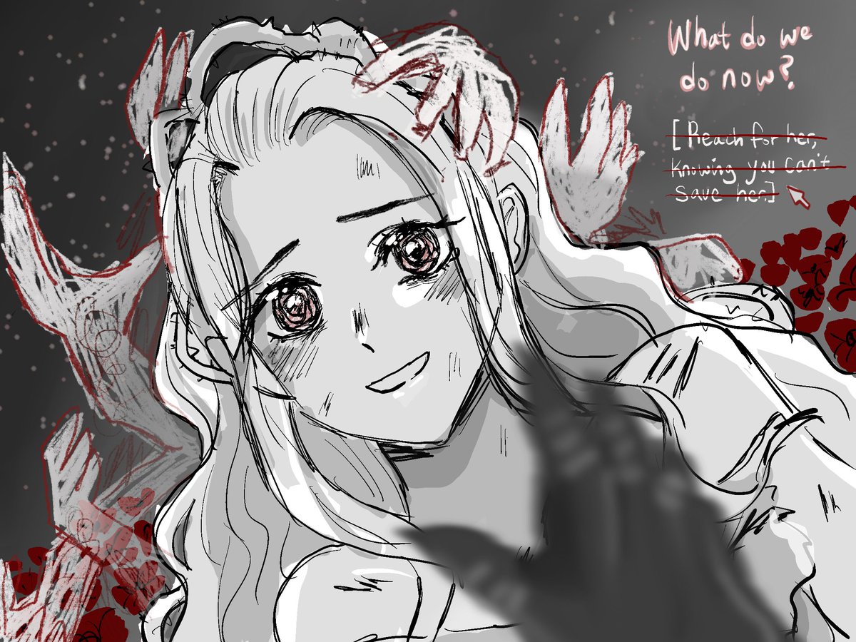 sumsummiee's tweet photo. #SlayThePrincess  #StP
"What do we do now?"
(Thorn princess ending spoiler) https://t.co/qw734FWkal