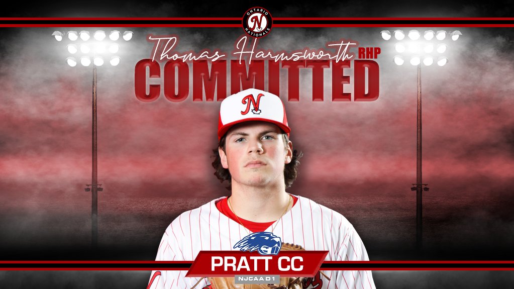 NatsOnt's tweet photo. The Ontario Nationals Baseball Club is pleased to announce that Thomas Harmsworth (RHP) of Kincardine, ON has committed to Pratt CC (NJCAA D1).
See our website for more details:
https://t.co/9NbowPSeIL
harmsworth-heading-to-pratt
#ClassOf2024 #committed #prattcc https://t.co/V1eaDvGcLq