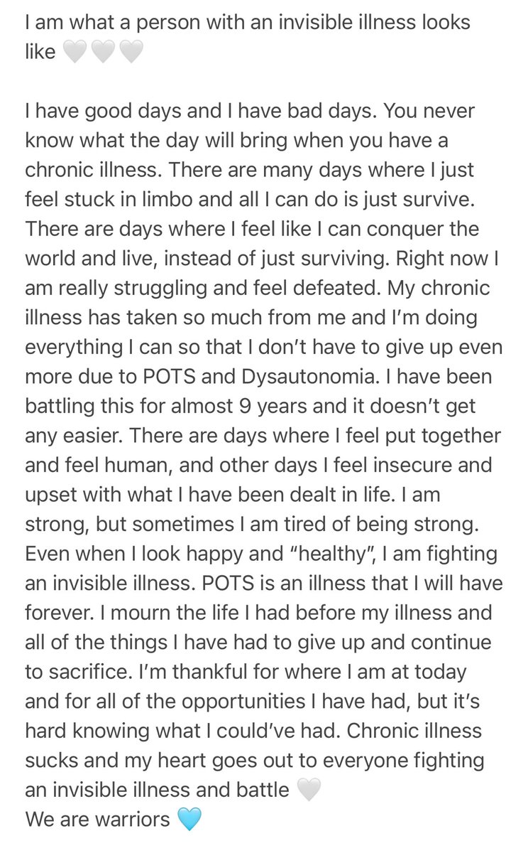 I am what a person with an invisible illness looks like 🤍

#chronicillness
#chronicillnessawareness
#chronicillnesssufferer
#chronicillnesswarrior
#chronicillnesslife
#chronicillnesscommunity
#chronicillnesssupport
#lifewithchronicillness
#dysautonomia 
#pots