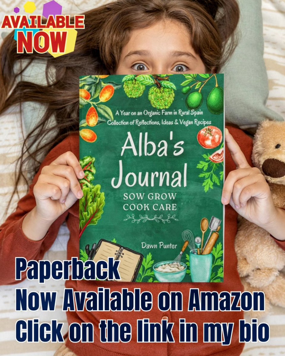 dawnpunter's tweet photo. Check it out! I've written a book 🤗 Available on Amazon now. A girl's journey of discovery about growing food sustainably, caring for the environment and 35 of her Grandma's vegan traditional Spanish recipes. #BooksWorthReading #BookWormSat  #Sustainable #vegan #plantbased https://t.co/t0IkVUE81M