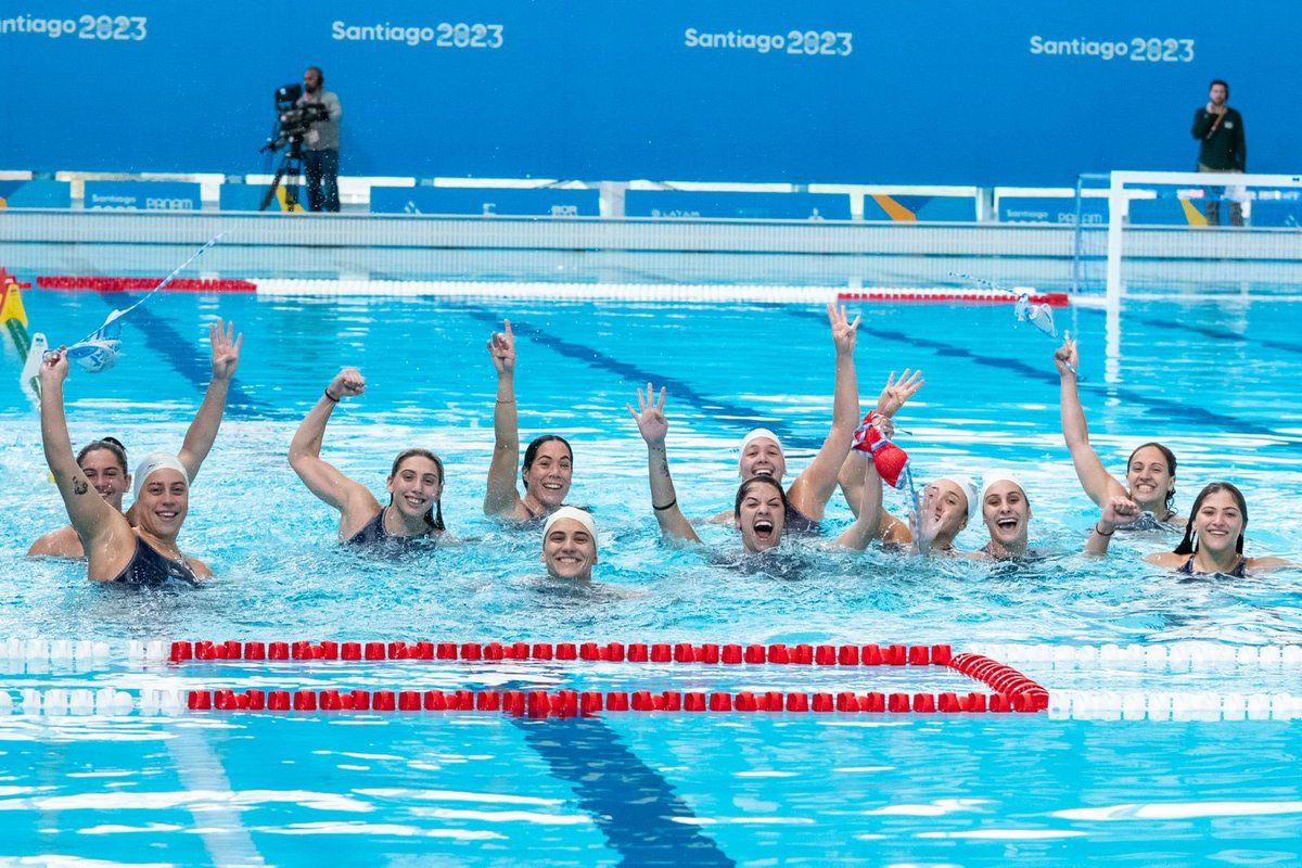 #Santiago2023 #Waterpolo Las Tiburonas🇦🇷 cayeron 9-10 con Brasil🇧🇷 en el duelo por el bronce🥉, y finalizaron en el 4° puesto, la mejor actuación de la historia para el waterpolo argentino