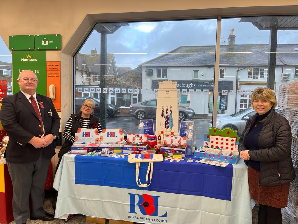 Thanks to everyone in Morrisons in Seaford today for donating to this years poppy appeal