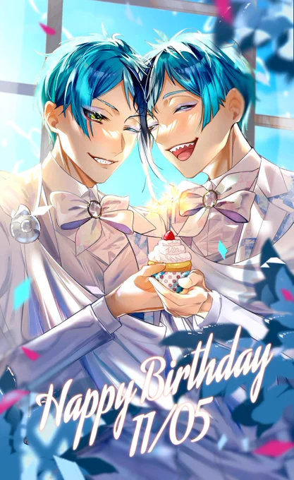 誕生日おめでとう!! #リーチ兄弟誕生祭2023#ジェイド・リーチ誕生祭2023 #フロイド・リーチ誕生祭2023 