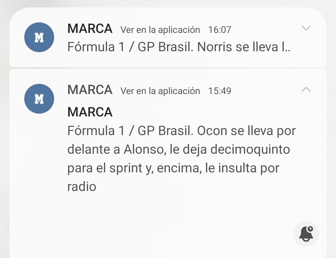 ¿Esta notificación sobre OCON que ha hecho el MARCA? 

Estoy haciendo el pino puente por mi casa, literal son 4 chimpancés redactando "noticias".