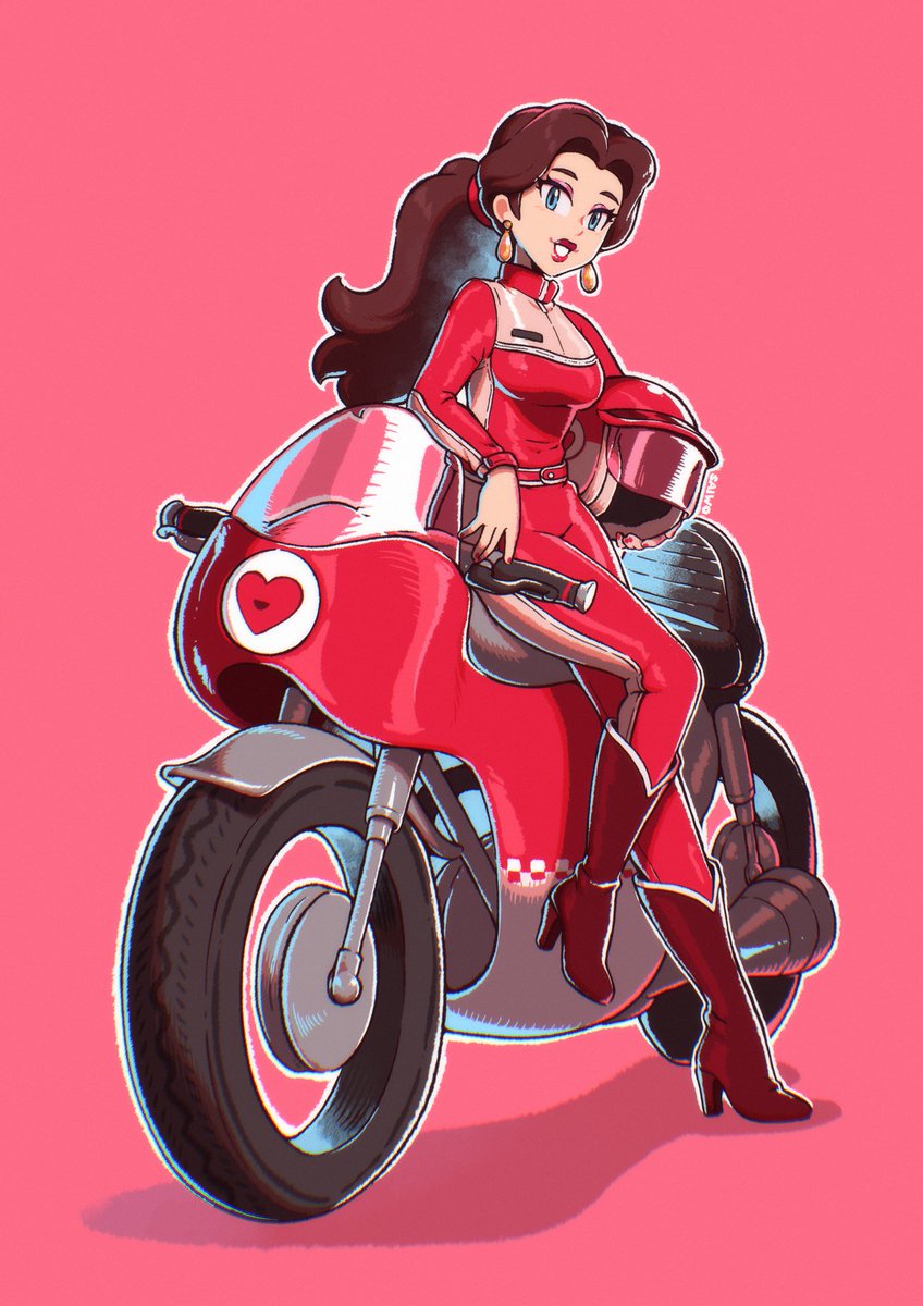 🎙️🏁RACER PAULINE🏁🎙️ Loved her motorbike suit from #MarioKart8Deluxe  Hope you like my take on her ❤️🎙️ #Mario #MarioKart #Pauline, image size:848x1200