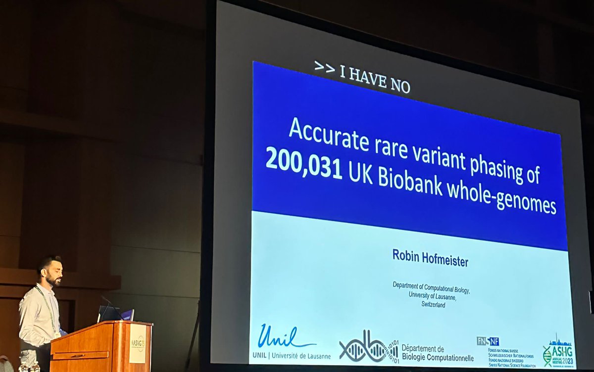 Hi #ASHG2023 ! 👋
Interested in the UK Biobank phased data I presented yesterday? Accessible to approved UKB researchers via #dnanexus.
--> Meet <a href="/ODelaneau/">Olivier Delaneau</a> at poster 4261 today at 2:15 to delve into the application of these haplotypes for genotype imputation!