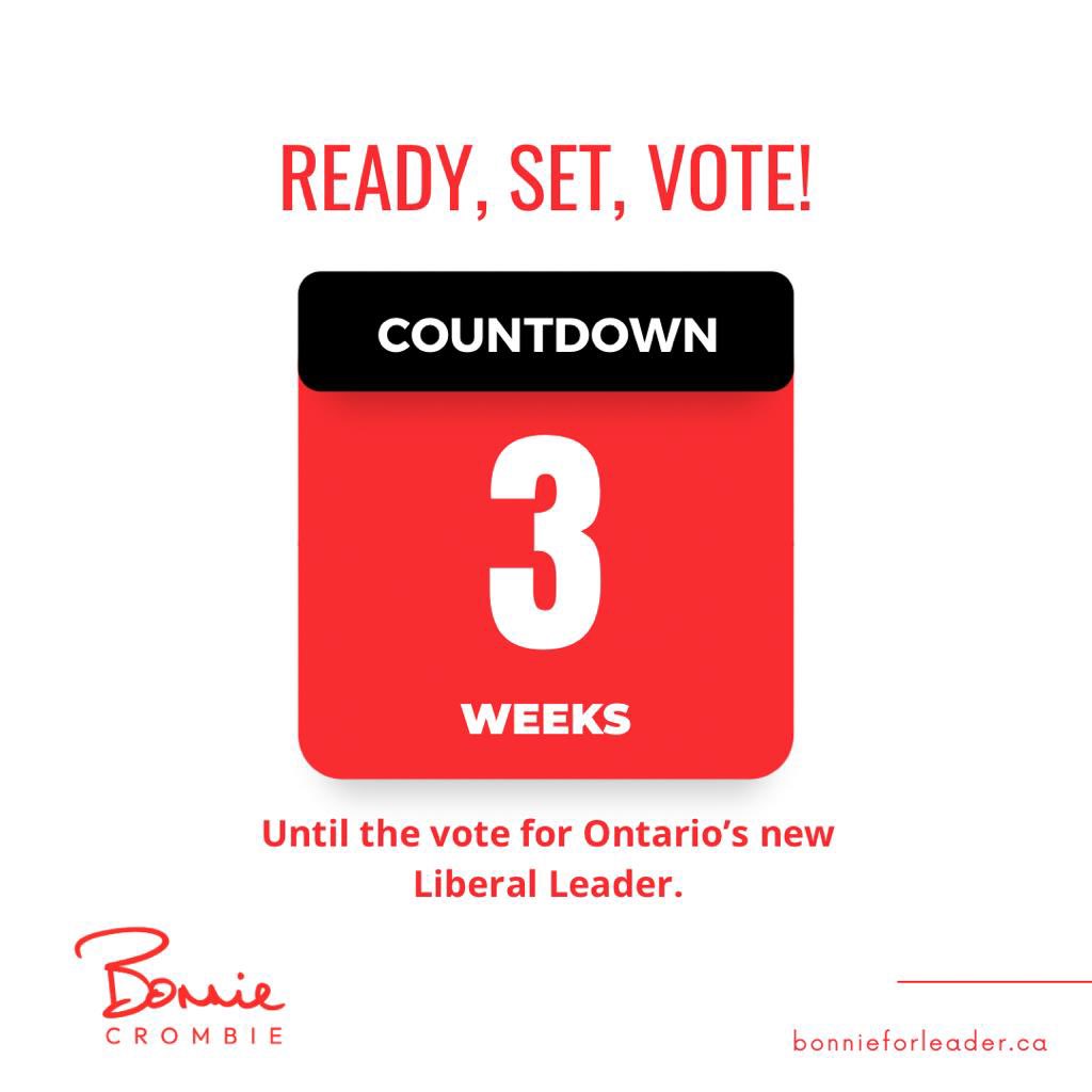 Remember, we can’t win if you don’t vote! Start planning for election weekend. Depending on your riding, you will vote on either November 25 or 26 🗳️ For your voting location: bonnieforleader.ca/vote