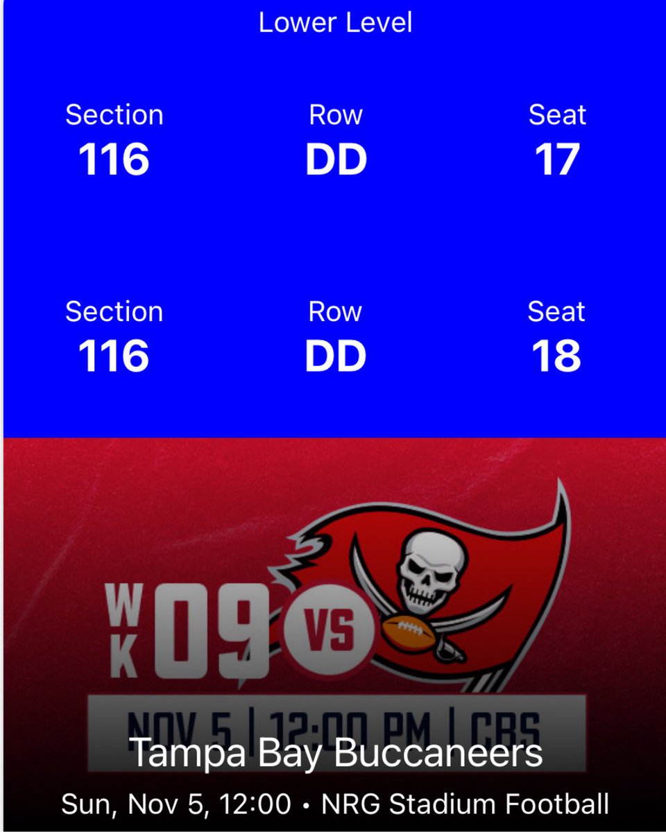 JamesRoyNFL's tweet photo. TEXANS TICKET GIVEAWAY:

For a chance at 2 tickets to tomorrow’s game here’s what you gotta do:

1. Follow me

2. Retweet this tweet

I’ll announce the winner tonight at 9pm CST! VAMOS TEXANS! https://t.co/1M1pq1kbwB