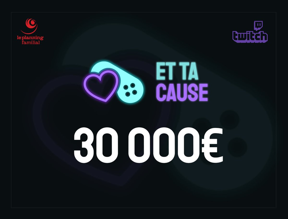 Les mots nous manquent... ! 🙀🙀🙀
Grâce à vous, nous avons atteint le palier des 30 000 euros en faveur de <a href="/leplanning/">Le Planning familial</a>, un montant qui va participer à la sauvegarde de leur mission si primordiale au quotidien ! 
Immense MERCI à tout·es les donateurices et streamereuses  💕🙏